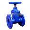 China manufacturer flanged type cast iron soft seated flanged gate valve dn100 pn16