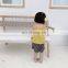 4662 Children clothing summer sleeveless T shirt solid baby girl vest