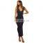 2020 Summer New Sexy Ladies Casual Dress Womens Bodycon Sleeveless Dress with Belt