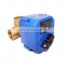 Miniature electric actuator control L flow T flow 3 way motorized ball valve