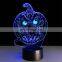 Halloween Pumpkin 3D Lamp Halloween Night Nights LED Acrylic Illusion Lamp Living Room Decoration