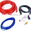 4 gauge high power cable 18 gauge trigger wire fuse spade terminals Car amplifier kit Aisen Car Audio Cable