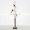 European Post Modern Gold and Black Standing Lamp Three Heads Metal Tube Led Floor Lamp for Living Room Bedroom