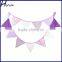 Purple Lavender White Polka Dot Mini Fabric Bunting Double Sided Banner PL029