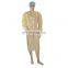 Disposable Gowns Yellow Non Woven PP PE Isolation Gown For Hospital