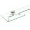 GF013 Clear portable chic display metal single glass shelf corner protectors