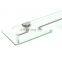 GF013 Clear portable chic display metal single glass shelf corner protectors