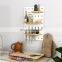 Home Decoration Storage Wood Craft Round Shape Wall Shelf Rack Wooden Pegboard hole shelf