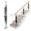 A129 Indoor Cheap Black Pipe Post Balustrade Design Stainless Steel Railing Tube Fitting