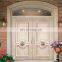 American exterior house carved solid wooden and glass entry doors with side lite