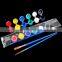 High quality paints acrylic,12colors paints strips with brush for kids.12 strip pot 5 ml acrylic paint set with brush