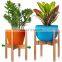 Stylish Elegant Easy To Use Adjustable Environment Bamboo Plant Pot Stand Home Decor Flower Pot Stand