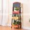 Creative Blackboard Flower Stand Collapsible Flower Frame Solid Wood Balcony Pots Shelf