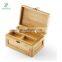 Bamboo Stash Box  Jewelry box  with Rolling Tray Stash Box Combo to Organise Accessories  Rolling Kit with Removable divider