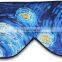 22mm 100% New Design Soft Satin Eyemasks Mulberry Printed Striped Silk Eye Mask with Print