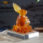 Chinese Horoscope Zodiac Fengshui Lucky Home Office Decor Gift Glass Crystal Rabbit