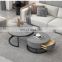 Luxury round coffee tables living room mdf marble coffee table modern coffee table