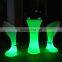 outdoor PE plastic led lighted furniture bar tables/rechargeable plastic new design wedding led table led furniture decorations