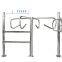 The cash register gate / entrance gate for check out / Stainless steel pipe guardrail / supermarket swing gate / turnstile gate