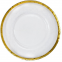 13-inch Clear Glass Round Hammered Charger Plates With Silver Rimmed for Weddings Churches Restaurants and Events