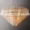 Modern Luxury Brass SIRENE Clear Glass Round Chandelier Hanging  Hotel Lobby Dining Room Villa Decorative Lighting Chandelier