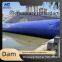 Flood control and water diversion dam, soft cofferdam with sub-dike, inflatable mobile emergency water barrier bag