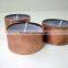 ROUND COPPER CANDLE CONTAINER WITH LID , CANDLE T-LIGHT COPPER CONTAINER