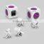 Practical Design cube power bank with dual USB/Allocacoc cube power bank/EU US AU UK socket