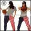 2015 Autumn American Flag Hippie Sport Pants for Women