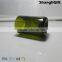 Green Color Cylinder Cut Glass Candle Holder