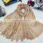Good Quality Fashion Vintage Flower Embroidery Lace Scarf Cotton Linen Shawl Quality Choice