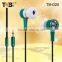 2015 top selling products colorful metal earphones with microphone free sample for android tablet