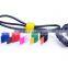 Colorful Adjustable Hook And Loop Wire Cable Tie With Label Tag