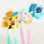 Q054 cartoon small animal Home Furnishing soft silicone suction toothbrush holder