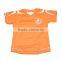 Custom Soccer Shirt made of 100% Polyester Moisture Wicking fabric Orange with White Inserts