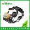 gold color focus zoom led headlamp 2000 lumen super bright head lamp miner light for night searching