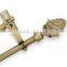 Adjustable Double Curtain Rod Set with Pina Finial