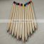 7" standard size hexagonal shape high quality 3.0mm color lead natural wood colored pencil with dipped end
