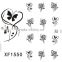 New Nail Art Sticker Water Transfer Stickers Flower Decals Tips Decoration XF1550-XF1566