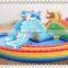 large inflatable slide with pool