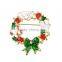 Christmas Party Theme Eco-friendly Zinc Alloy Material Gold Plated Enamel Christmas Wreath Brooches Pin Jewelry