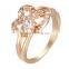Vogue European Style Women Charming Rhinestone Gold Plated Ring for Banquet