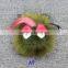 Cute keychain Real Raccoon Fur Mini Monster Bag Chain Keychain