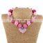 Wholesale Polymer Clay Pink Jewelry Set In latest Design Bracelet Necklace Set