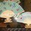 Chinese elegant spun silk hand fan bamboo handle personalized silk hand fan