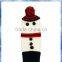 100% acrylic knit Snowman gloves mitten with cute pom pom
