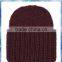 darker red knit super chunky hat with ribbed turn-up