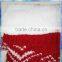 red and white snowflake knitted adult anti slip sock for women