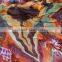 custom design leopard printed silk chiffon fabric