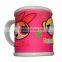 sweet style engraved fancy girl pattern silicone tea mug